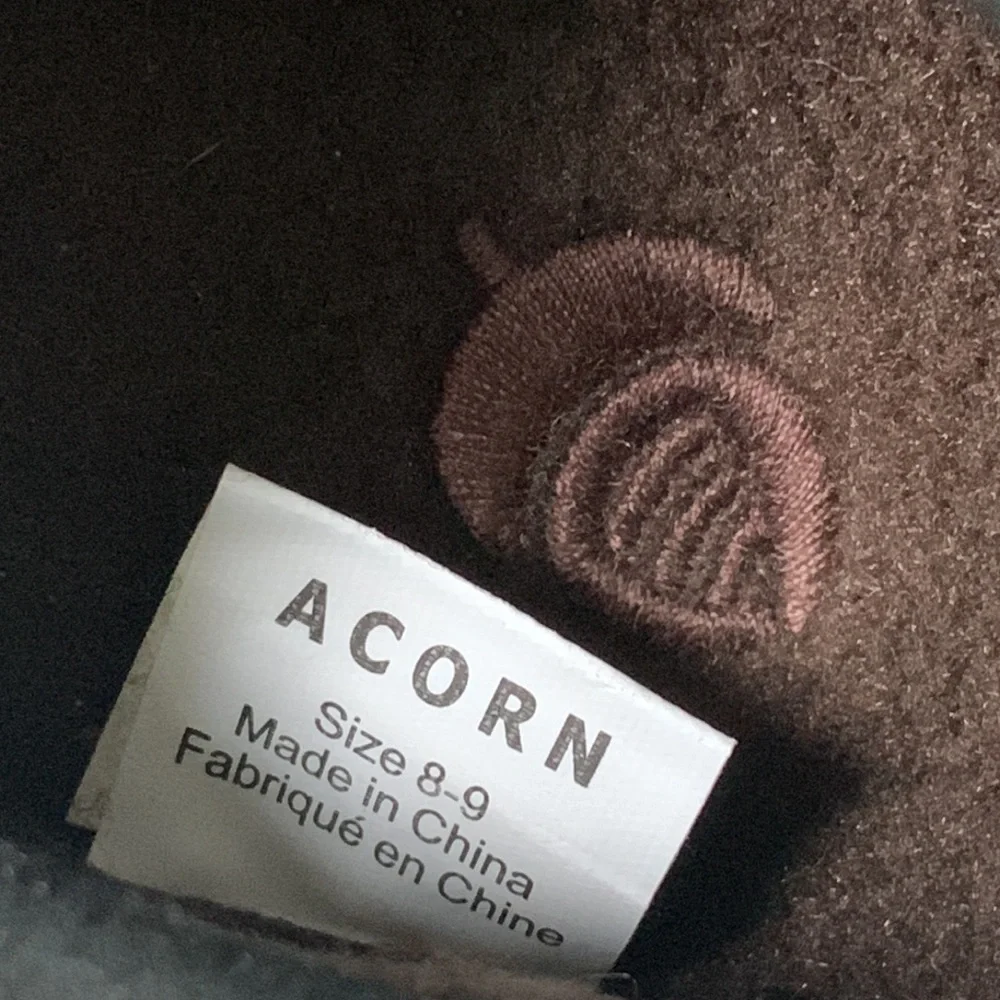 (317) Acorn Kids L’il Woven Trim Moccasin Slippers